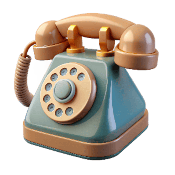 extraordinary rustic Retro Telephone with Rotary Dial Cutout genuine png