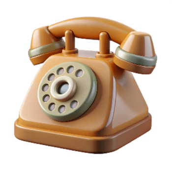 dramatic artistic Retro Telephone with Rotary Dial Cutout premium png