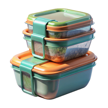 serene minimalist Reusable Food Containers Glass Isolated professional png