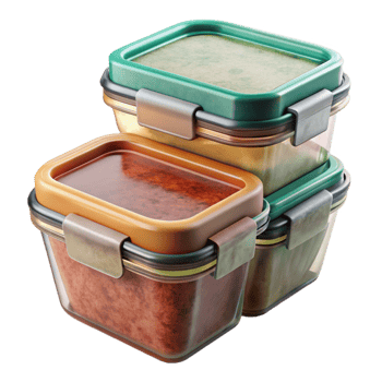 elegant minimalist Reusable Food Containers Glass Isolated high resolution png