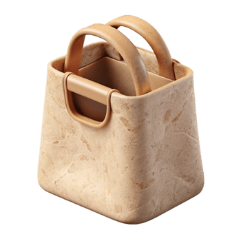 impressive vintage Reusable Grocery Bag Beige Isolated authentic png