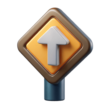 magnificent creative Road Sign with Arrow Isolated Element professional png