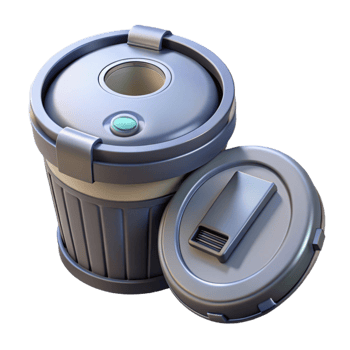 dramatic vintage Robot Vacuum Empty Dustbin Isolated high quality png