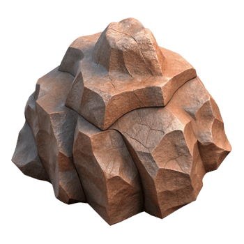 wonderful modern Rock Formation Cutout Isolated with Rough Texture authentic png
