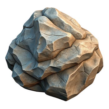 vibrant minimalist Rock Formation with Interesting Texture Isolated professional png