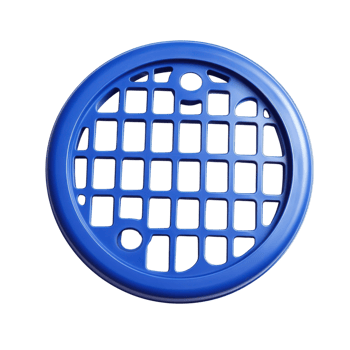 Blue Plastic Pool Drain Filter on transparent background. png