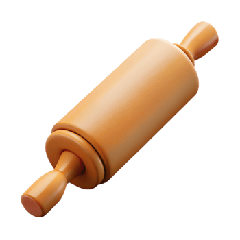 dramatic vintage Rolling Pin Cutout Side View professional png