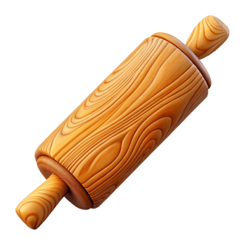 impressive minimalist Rolling Pin Wooden Cutout high quality png