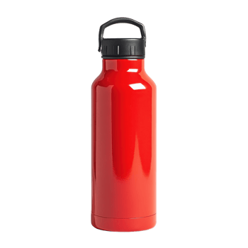 Red Water Bottle Hydration Fitness on transparent background. png