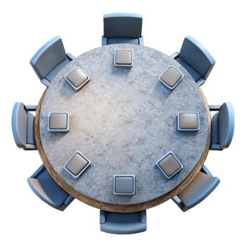 stunning minimalist Round Conference Table Top View Isolated Element detailed png