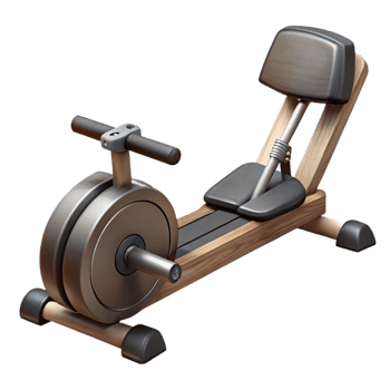 magnificent modern Rowing Machine Black Handles Transparent Cutout high quality png