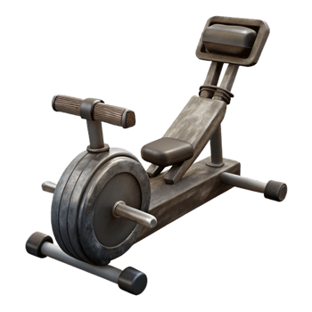 magnificent traditional Rowing Machine Black Isolated Element professional png