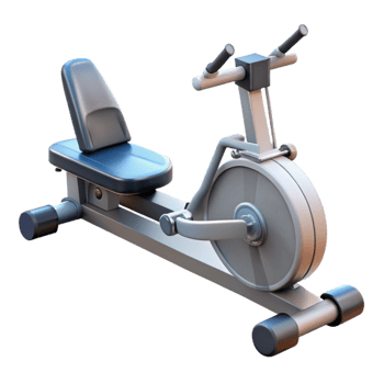 serene vintage Rowing Machine Modern Design Transparent Background professional png