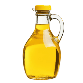 Yellow Liquid Container with Handle on transparent background. png