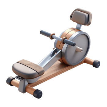 vibrant abstract Rowing Machine Modern Design Transparent Background professional png