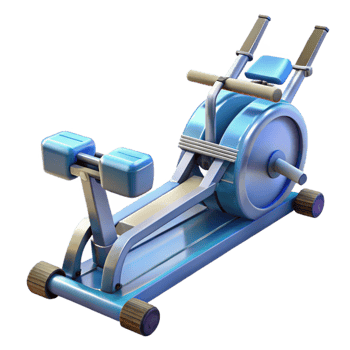 vibrant minimalist Rowing Machine Water Resistance Transparent Background high quality png
