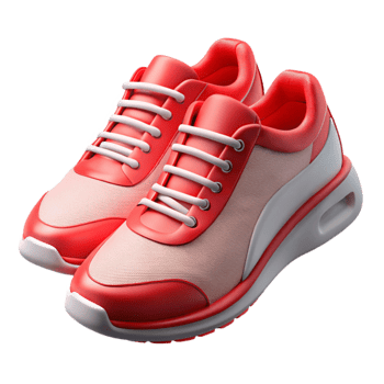 stunning contemporary Running Shoes Red and Black Isolated high resolution png