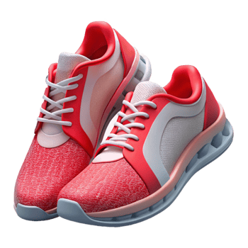 dramatic traditional Running Shoes Red and Black Isolated genuine png