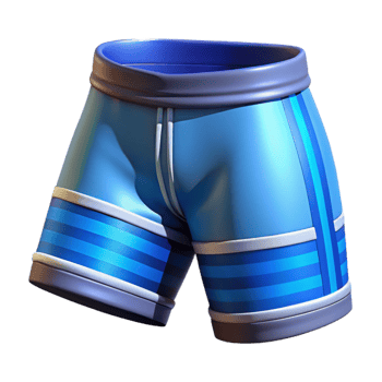 impressive contemporary Running Shorts Blue Reflective Stripes Isolated Cutout high quality png