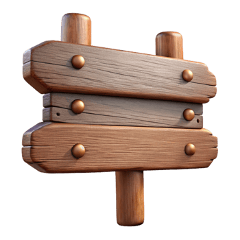 elegant artistic Rustic Wooden Sign Isolated Element original png