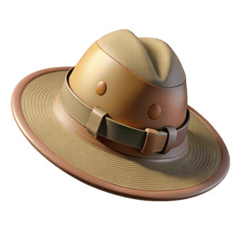 magnificent traditional Safari Hat with Wide Brim Isolated Element authentic png