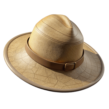 wonderful vintage Safari Hat with Wide Brim Isolated Element authentic png