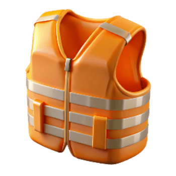 vibrant classic Safety Vest Orange Reflective Transparent Background premium png