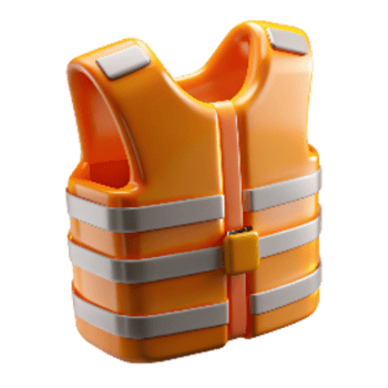 dramatic artistic Safety Vest Orange Reflective Transparent Background authentic png