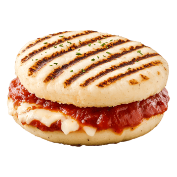 Grilled Sandwich with Marinara Sauce and Melted Cheese Delight png