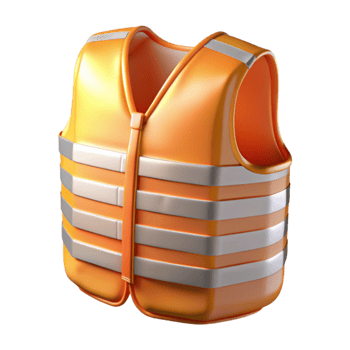 wonderful creative Safety Vest Reflective Stripes Transparent Background high resolution png