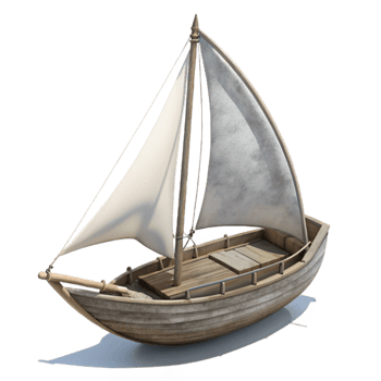 stunning creative Sailboat on Open Water White Sails Isolated high resolution png