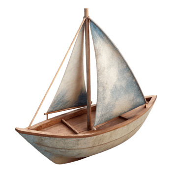 wonderful creative Sailboat Cutout with White Sails Transparent Background high resolution png