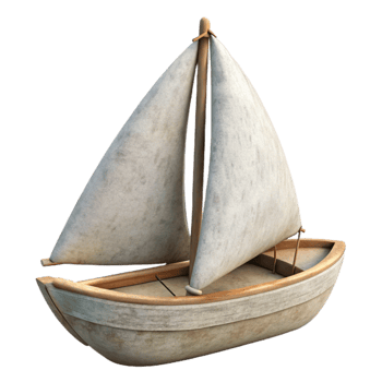 dramatic vintage Sailing Boat White Sails Cutout Element high quality png