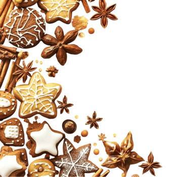 Golden Christmas Ornaments Transparent Background png