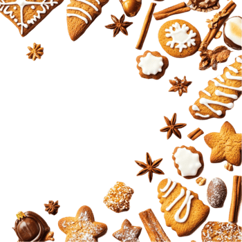 Christmas Muffin with Spices Transparent Background png
