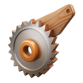 dramatic creative Saw Blade Cutting Wood Action Shot Cutout exclusive png