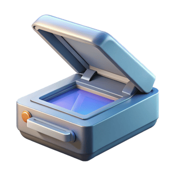 impressive classic Scanner with Document Feeder Top View Isolated Cutout high resolution png