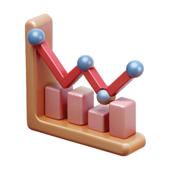 wonderful minimalist Scientific Graph with Downward Trend Cutout original png