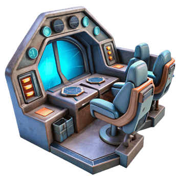 beautiful classic Sci Fi Spaceship Cockpit View Transparent Background genuine png