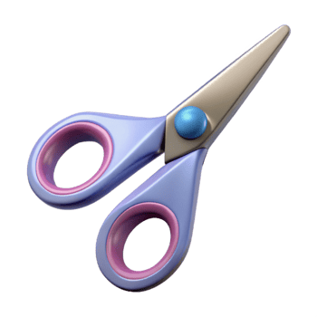 impressive abstract Scissors Angled View Isolated authentic png