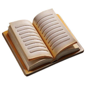 wonderful abstract Script Pages Open Book Isolated png