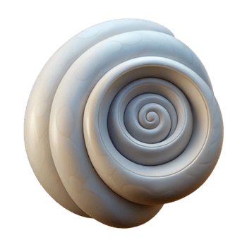 magnificent artistic Seashell Spiral Shape Cutout Element high resolution png