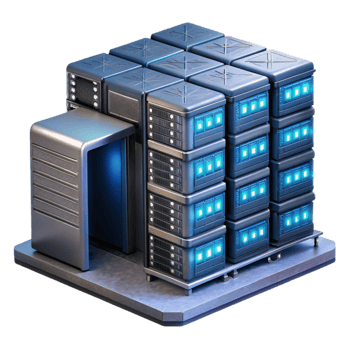 stunning rustic Secure Server Room with Racks Transparent Background Isolated authentic png