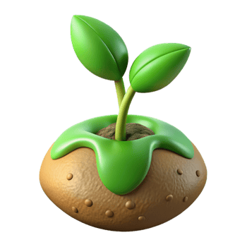 elegant contemporary Seed Sprouting Growth Concept Green Shoot Cutout genuine png