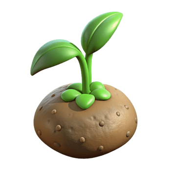 stunning minimalist Seed Sprouting Growth Concept Green Shoot Cutout exclusive png