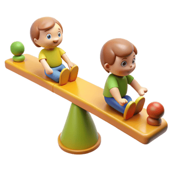 dramatic classic Seesaw with Children Playing Isolated exclusive png