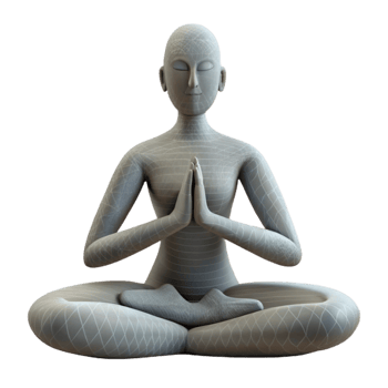 magnificent artistic Serene Yoga Pose Silhouette Cutout Transparent Background png
