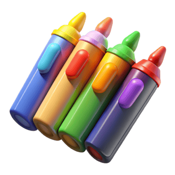 impressive rustic Set of Colorful Markers Transparent Background premium png
