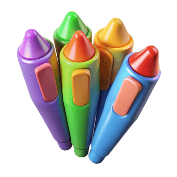 impressive traditional Set of Colorful Markers Transparent Background png