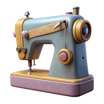 vibrant modern Sewing Machine Side View Transparent Background genuine png